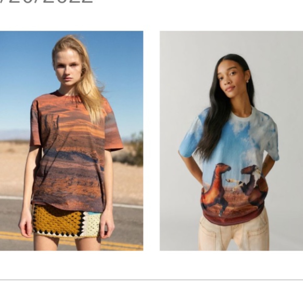 2 printed t-shirts from UO - Cool Nature Prints - Picture 1 of 11